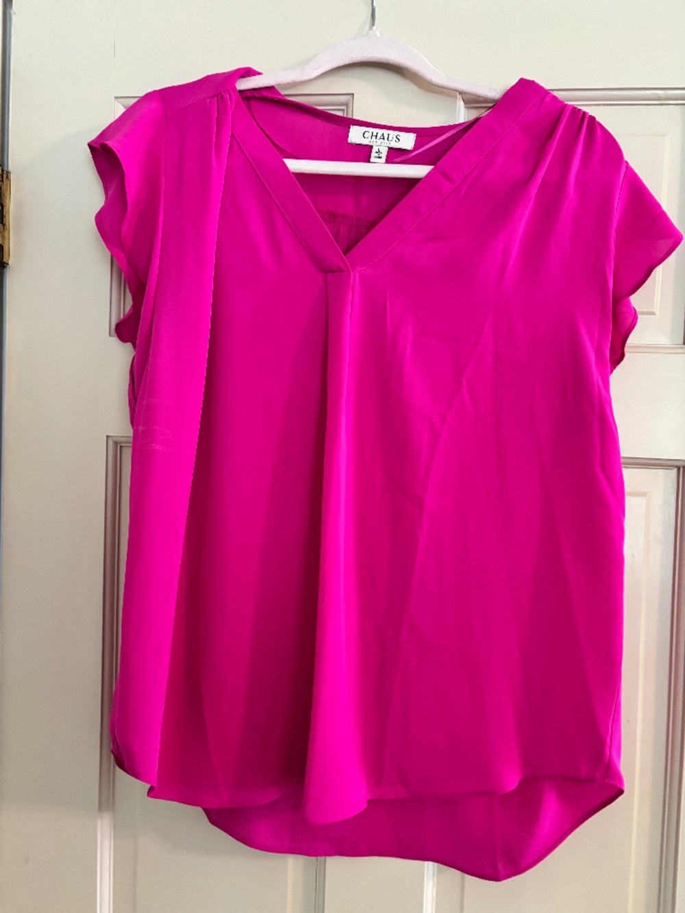 Chaus short sleeve Pink blouse / top Size Large